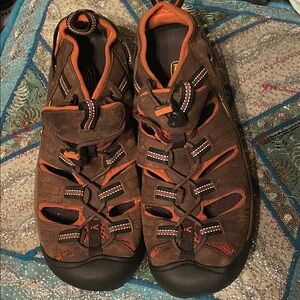 Keen Men's Brown and Orange Outdoor Sandals